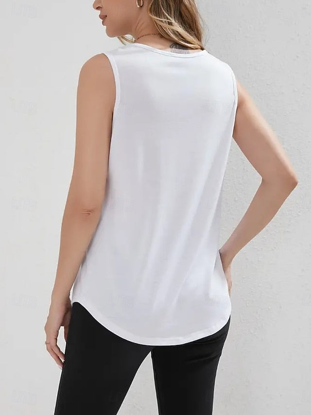Multi Packs 3pcs Women's Round Neck Sleeveless