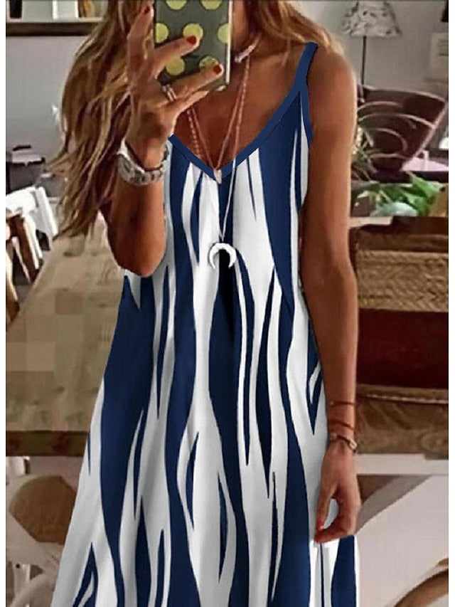 Women's Midi Dress Casual Dress Strap Dress Sundress Summer