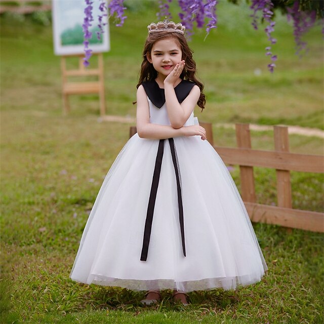 Dress Color Sleeveless Performance Party Kids Girls' Block