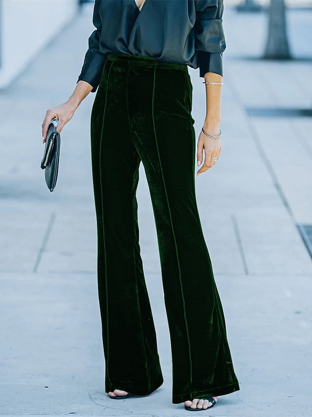 Women's Bell Bottom Pants Trousers Elegant Fashion