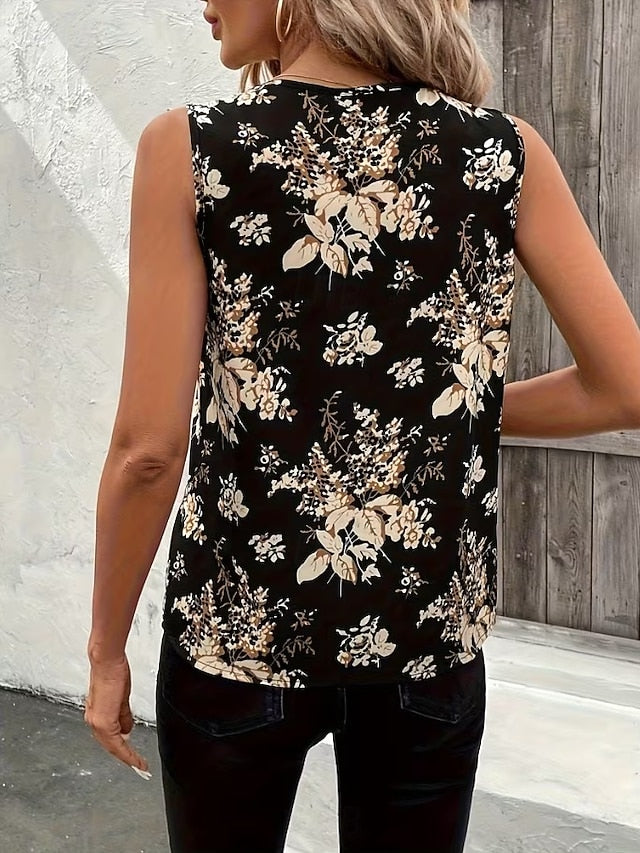 Women's Tank Top Floral Graphic Plants Elegant Vintage