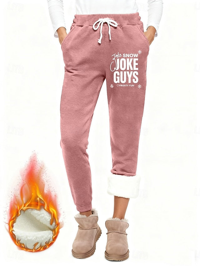 Women's Sweatpants Fleece Pants Slacks Vacation Fashion