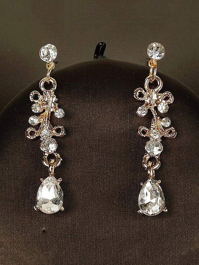 Necklace Set Gold-Plated Tiara and – Sparkling Crown Diamond