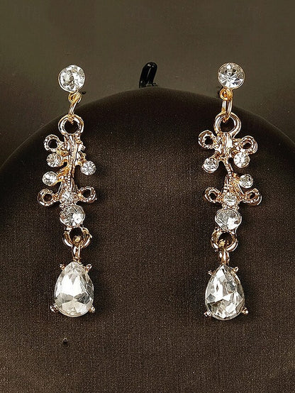 Necklace Set Gold-Plated Tiara and – Sparkling Crown Diamond