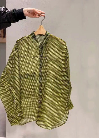 oho Yellow Patchwork Button Shirt Long Sleeve BV018