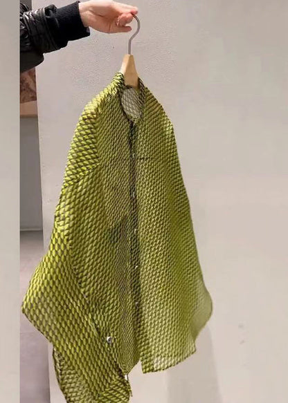 oho Yellow Patchwork Button Shirt Long Sleeve BV018