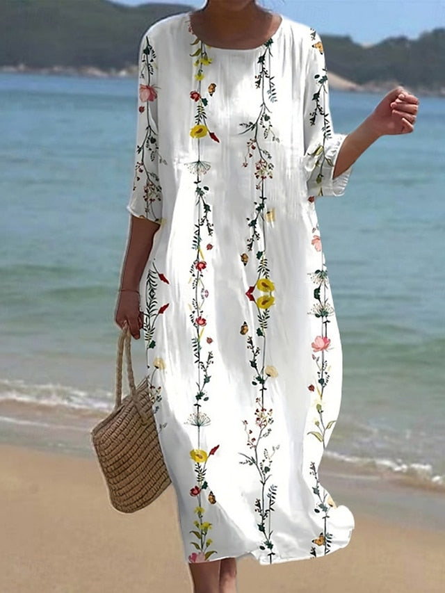 Women's Midi Dress Casual Dress Print Dress Fashion Modern