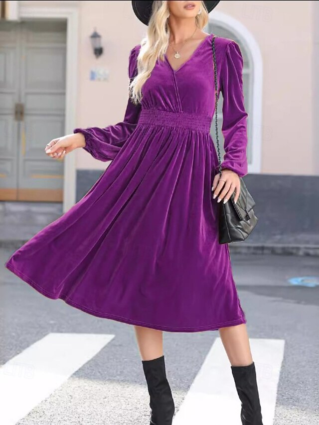 Women's Midi Dress Ruched Dress Modern Daily Outdoor Going