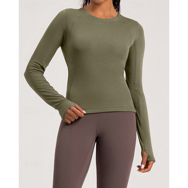 Women's Solid Colored Tennis Shirt Sport Top Stylish
