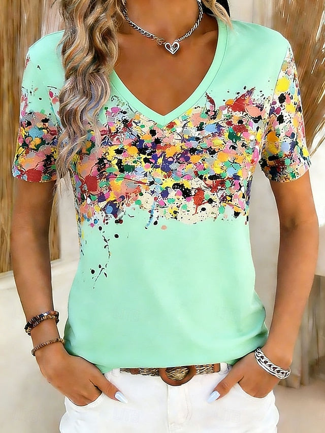 Women's T Shirt Print Floral Graphic Bohemia Vintage