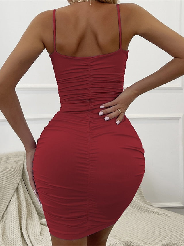 Women's Mini Dress Party Dress Bodycon Sheath Dress Slip