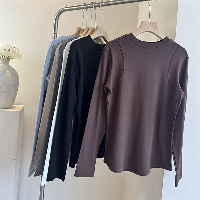 Women's Dressy Tops Tight Tops Tunic Draped Solid Color
