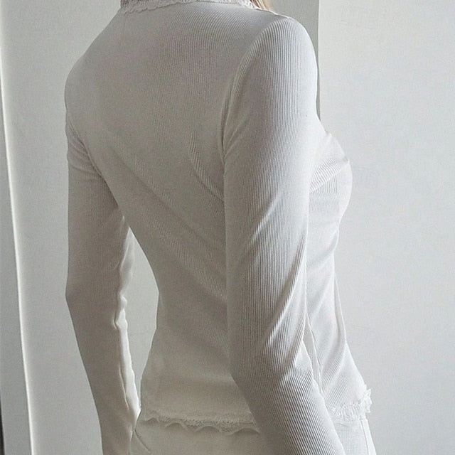 Women's Blouse Dressy Tops Lace Tops Tight Tops Ruched