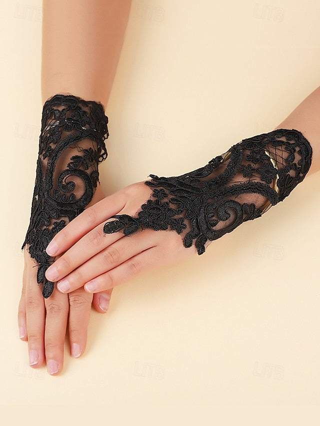 Gloves Fingerless Vintage Bridal Elegant – White Lace Wedding
