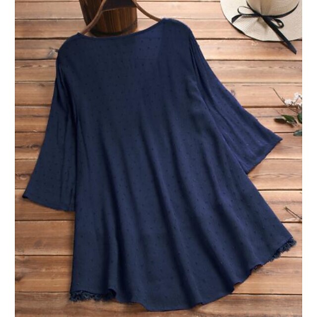 Women's Shirt Lace Shirt Blouse Eyelet top Lace Buttons