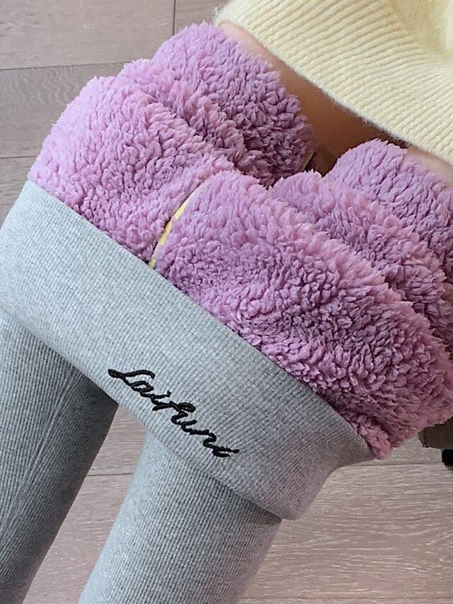 Women's Fleece Lined Leggings Fleece Pants Leggings Fashion