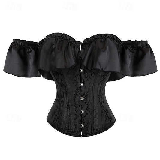 Women's Bustier Corset Top Lace up Overbust Carnival Party