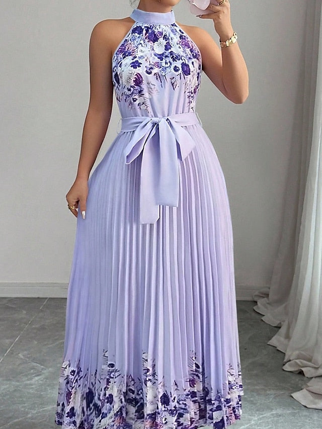 Women's Maxi Dress A Line Dress Halter Dress Vacation