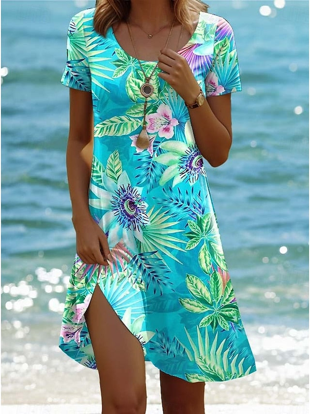 Women's Mini Dress Casual Dress Bohemia Vacation Tropical