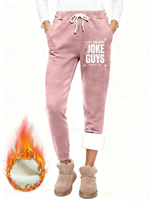 Women's Sweatpants Fleece Pants Slacks Vacation Fashion