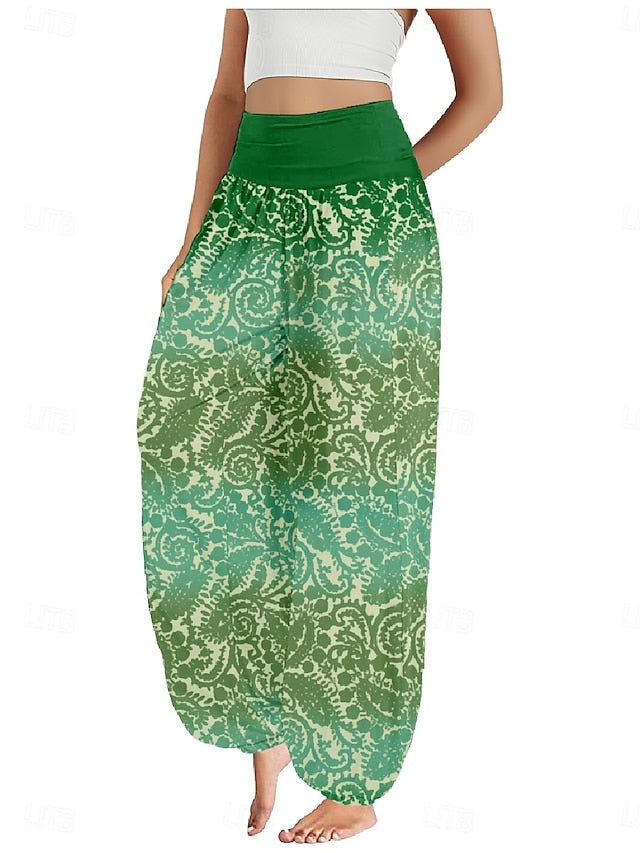 Women's Linen-Inspired Pants Wide Leg Pants Trousers Ethnic