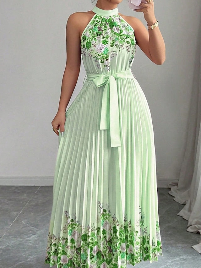 Women's Maxi Dress A Line Dress Halter Dress Vacation
