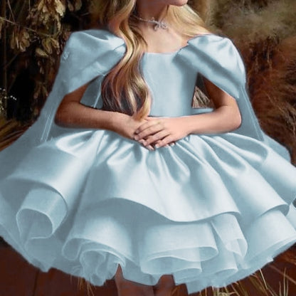 Flower Girls' Dress Color Kids Girl Solid Party