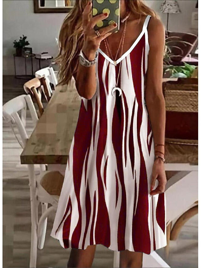 Women's Midi Dress Casual Dress Strap Dress Sundress Summer