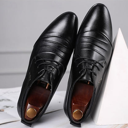 White Lace-Up Men's Shoes - Formal Elegant for