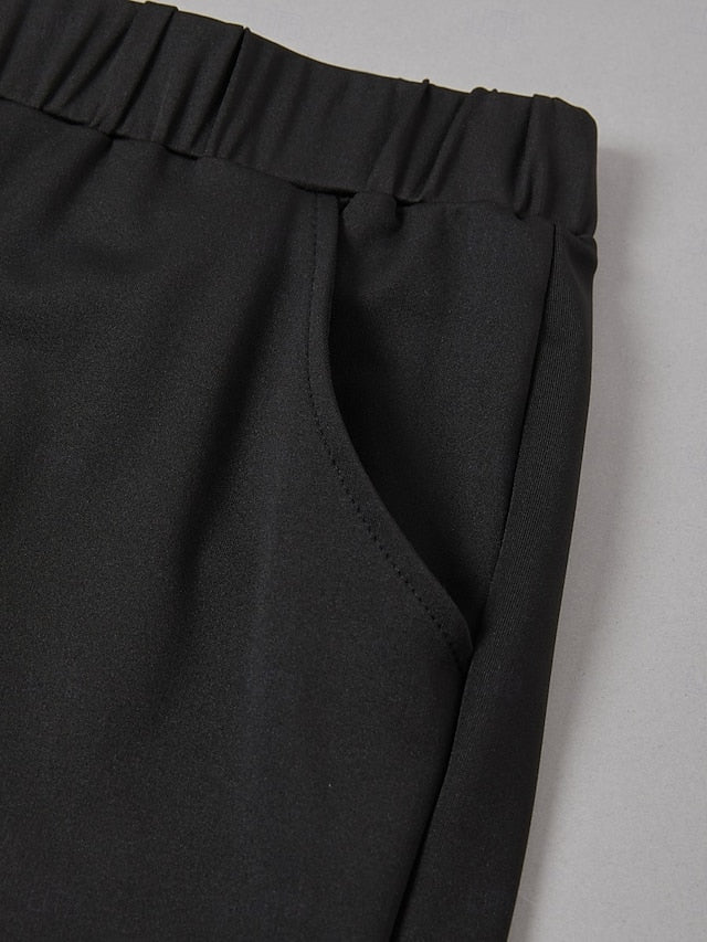 Women's Blazer Trousers Long Sleeve Shirt Collar Graphic