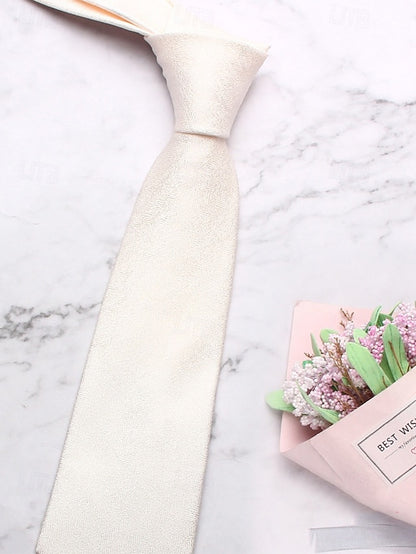 – Men's Polyester Stylish Herringbone Christmas Tie