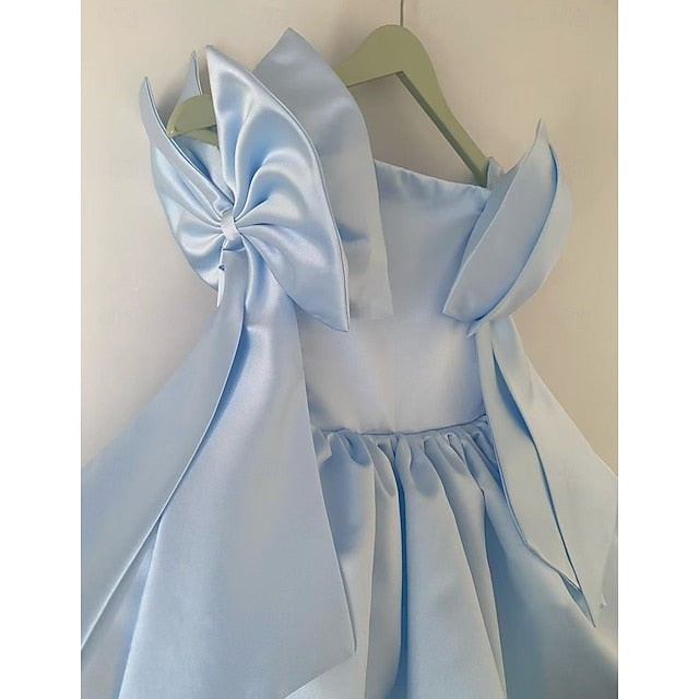 Flower Girls' Dress Color Kids Girl Solid Party