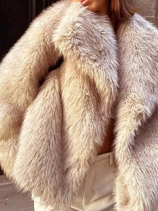 Women's Furs Fur Comfortable Coat Leathers Faux Warm