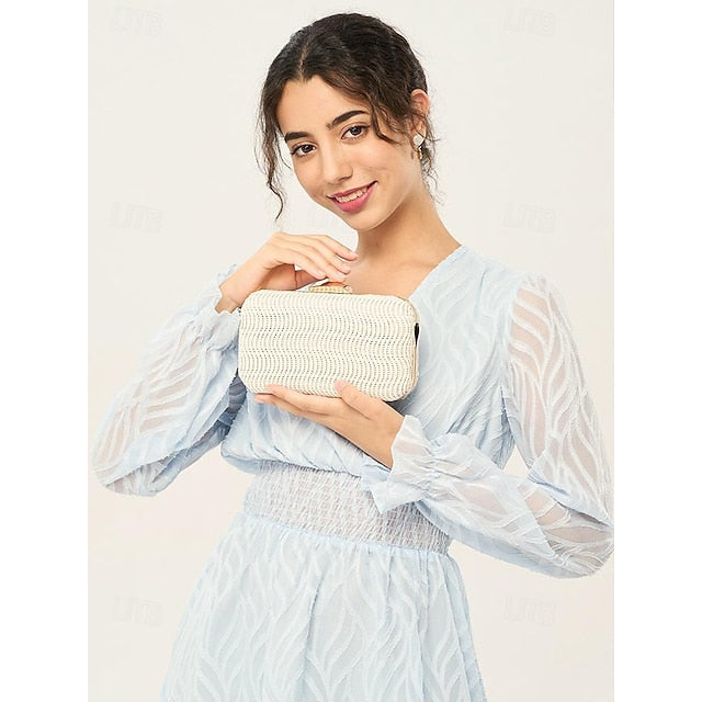 Evening Leather Wristlet Bag Clutch Women's PU Party