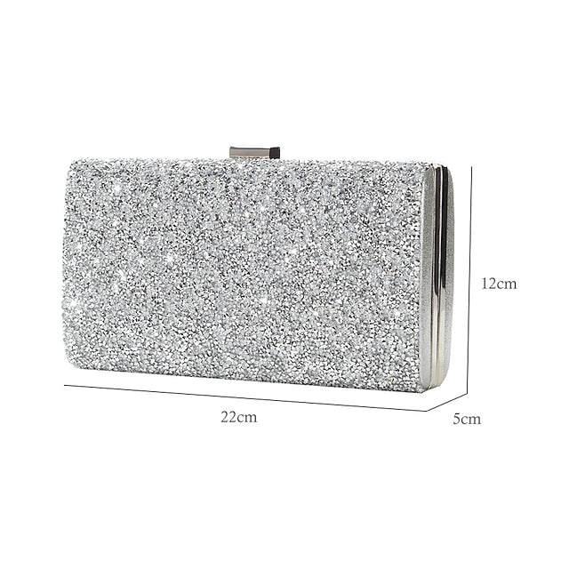Glitter Clutch Women's Silver