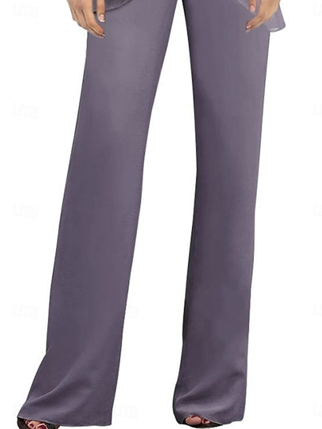 the Simple Wedding Elegant Bride of Mother Guest Dress Pantsuit