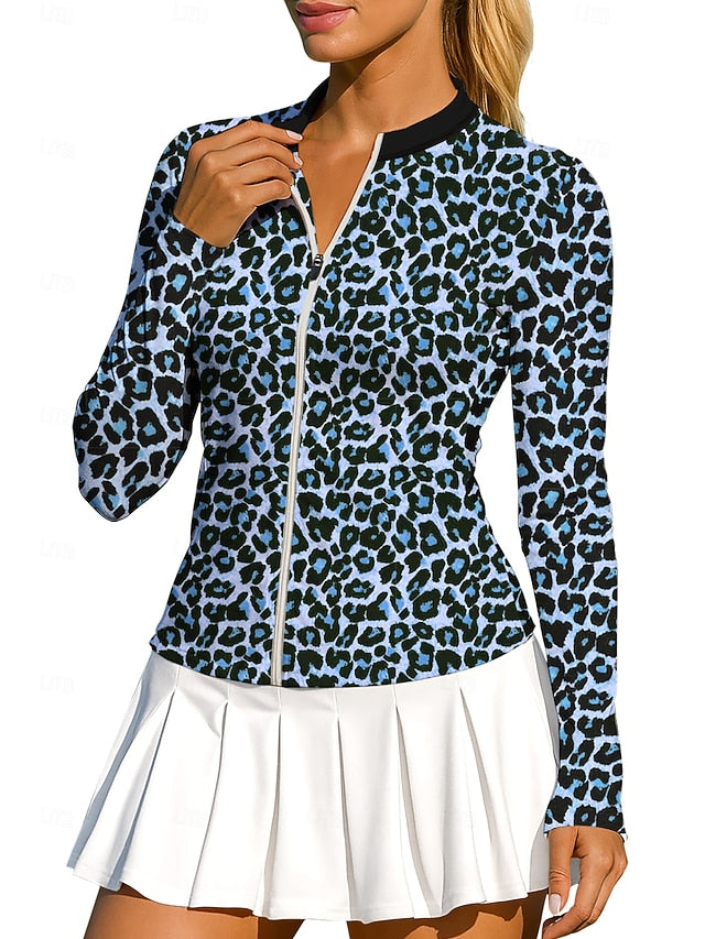 Women's Animal Leopard Tops Shirt Sport Shirt Golf Polo