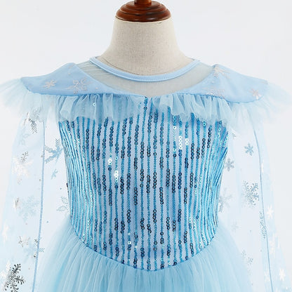 Party Princess Theme Flower Dress Girl Fairytale Frozen Elsa