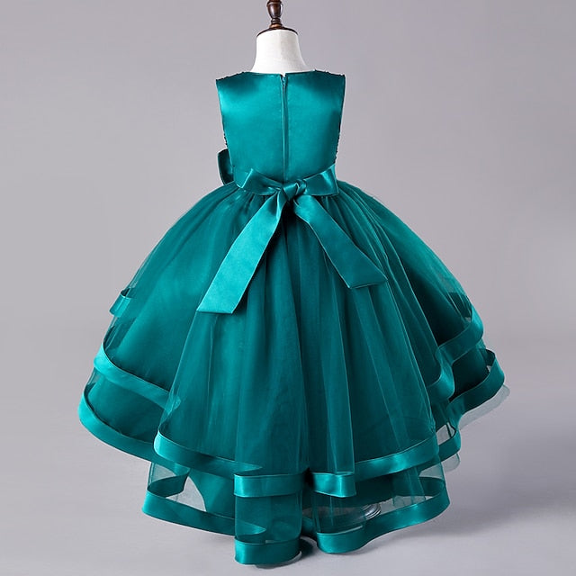 Sequin Party Girls' Dress Sleeveless Festival Kids Wedding