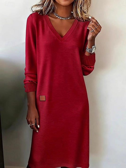Women's Midi Dress Sweater Dress Casual Dress Fashion