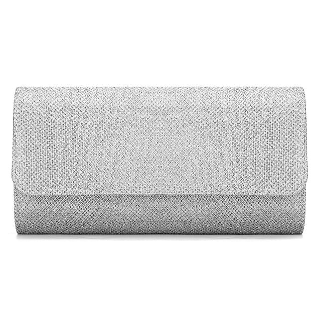Glitter Women's Clutch – Elegant Silver Evening Purse