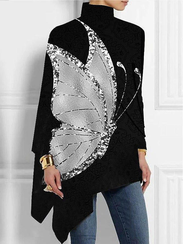 Women's T shirt Long Sleeve Plus Size Shirt Blouse Basic