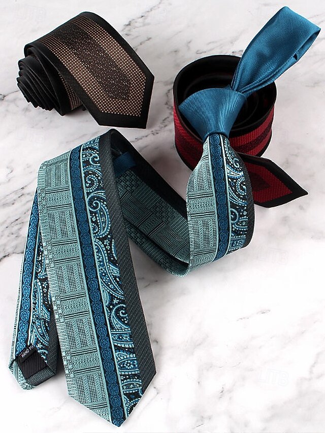 with Men's Classic Necktie Pattern Polyester