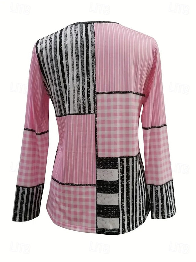 Women's T shirt Long Sleeve Crew Neck Long Sleeve Tunic