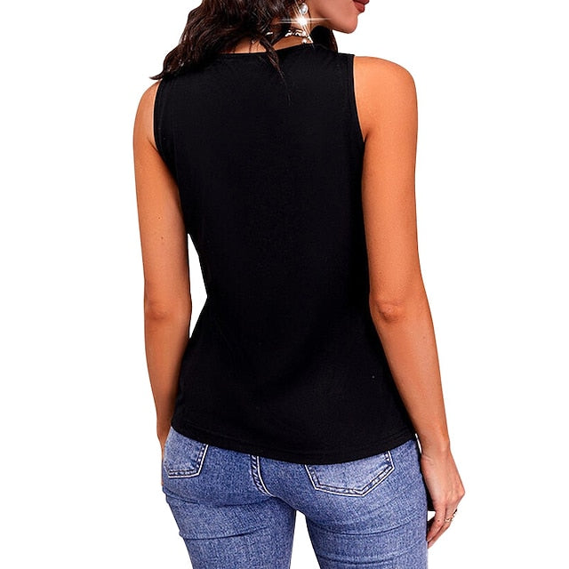 Women's Camisole Tank Top Streetwear Metallic Casual