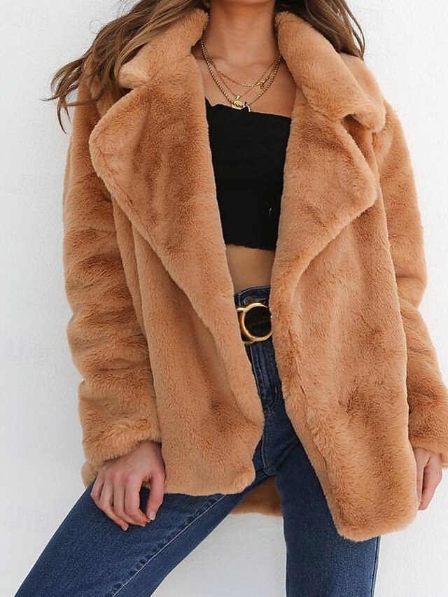 Women's Comfortable Teddy Coat Warm Furs Fur Faux