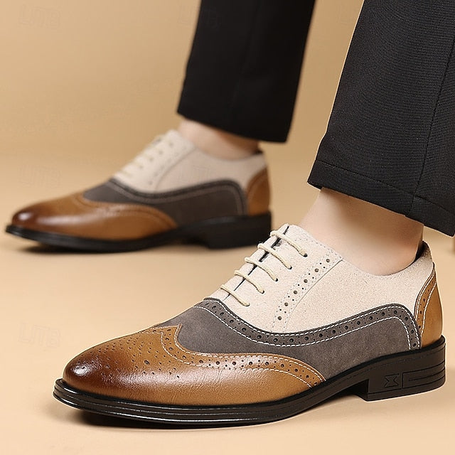 and Brown Oxford Shoes Gray Men's Brogue Classic
