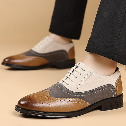 and Brown Oxford Shoes Gray Men's Brogue Classic