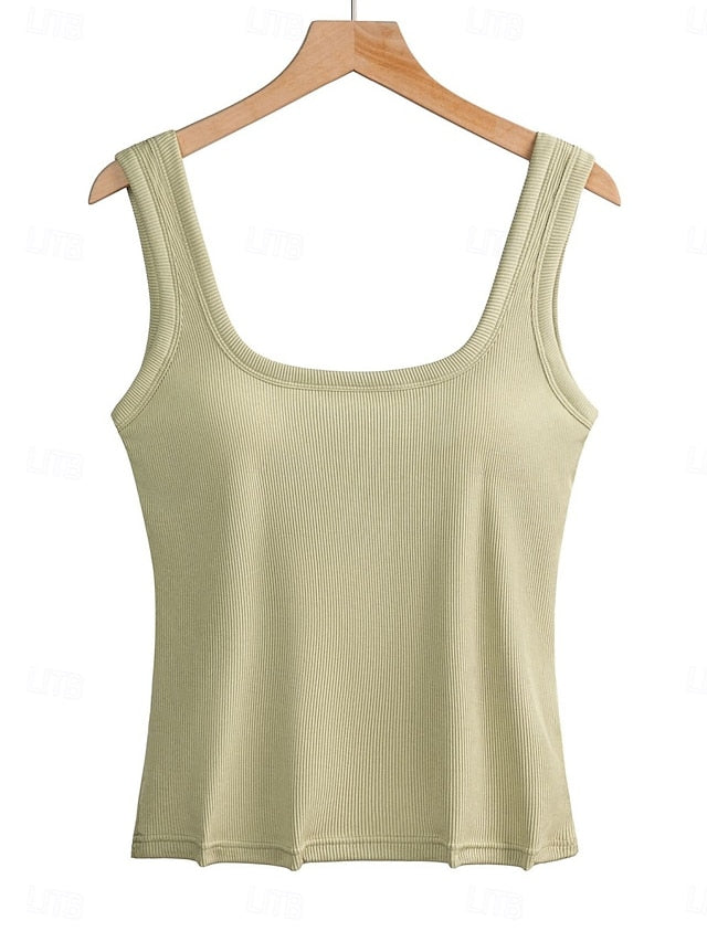 Women's Camisole Tank Top Solid Color Daily Stylish Casual