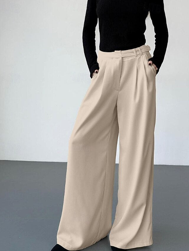 Women's Wide Leg Dress Pants Chinos Vacation Streetwear